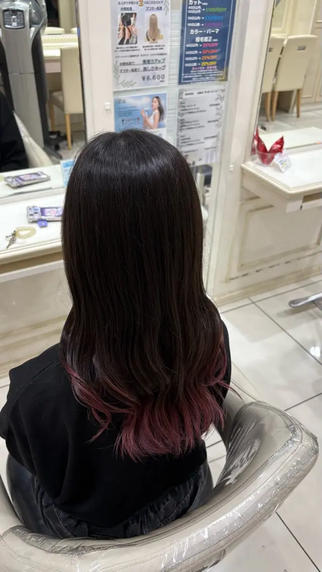 ロング カラー グラデーションカラー ash 成増店 みやのりなのヘアスタイル
