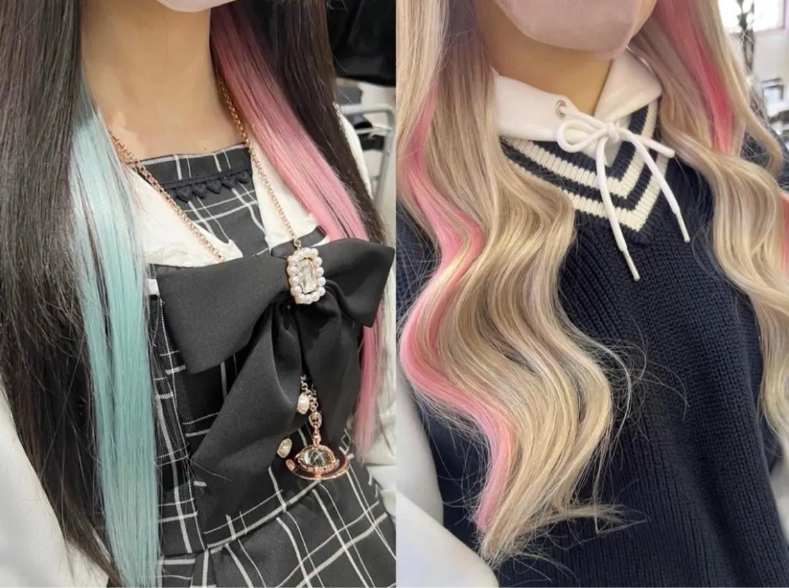 期間限定【インナーカラーエクステ/イヤリングカラー10枚¥4990】の写真
