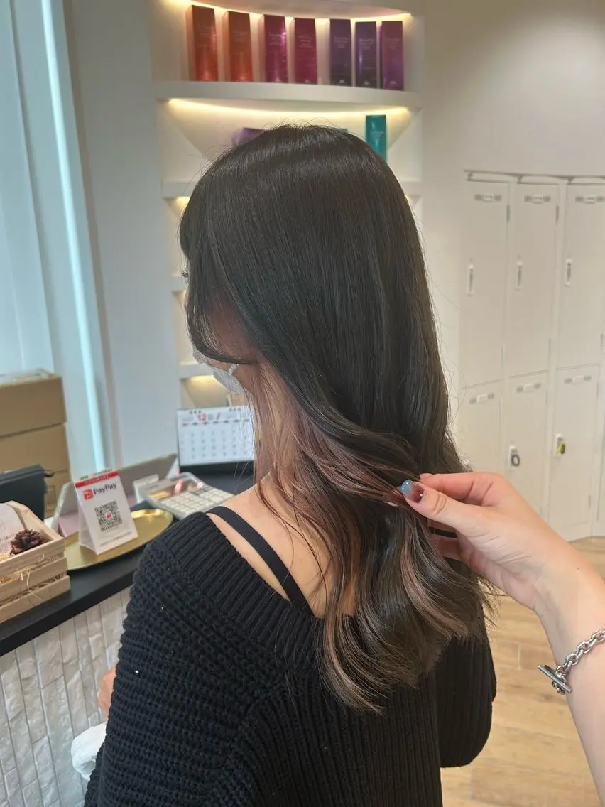 ロング ヘアカラー トリートメント ナチュラル艶カラー 🤎maoのヘアスタイル