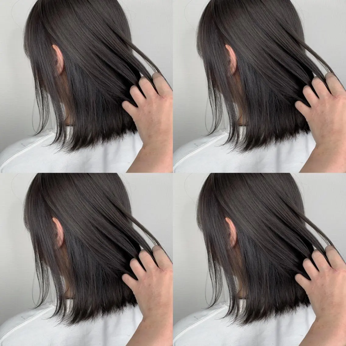 ミディアム カラー グレージュ ヘアカラー 袴田 伊代のヘアスタイル