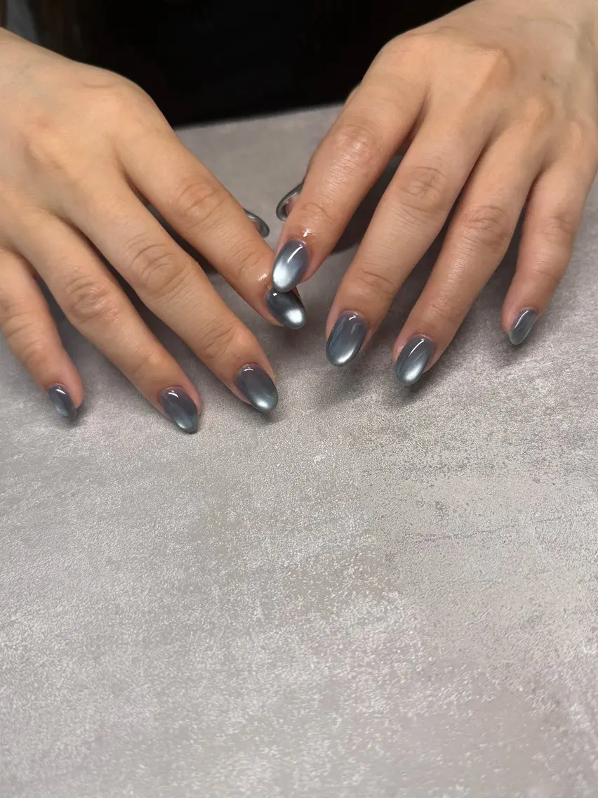 ネイル マグネットネイル マグネットワンカラー ワンカラーネイル ハンドネイル nailroom amyのネイルデザイン