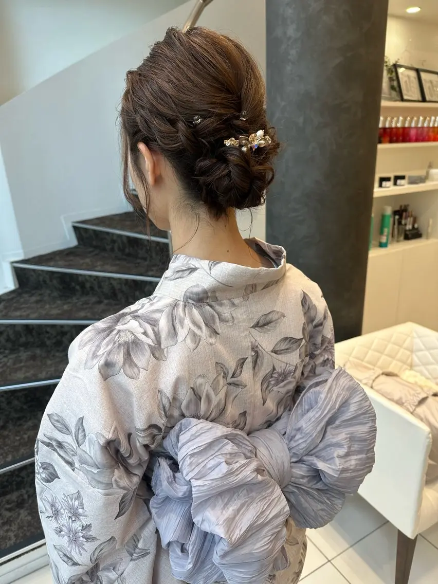 ヘアセット+浴衣着付け🎆の写真