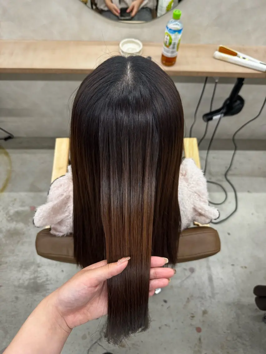 ロング カット 縮毛矯正 miu-YUCCA 縮毛矯正モデル募集中のヘアスタイル