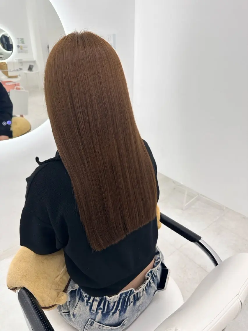 ロング カラー カット ヘアカラー トリートメント ✄﻿aini天王寺 ✄﻿ゆ乃のヘアスタイル
