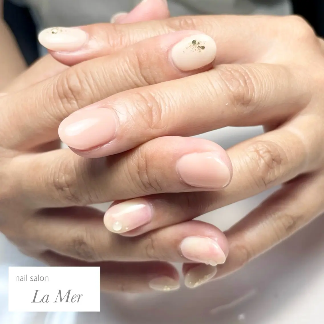 ネイル ニュアンスネイル オフィスネイル 夏ネイル ハンドネイル nailsalon La Merのネイルデザイン