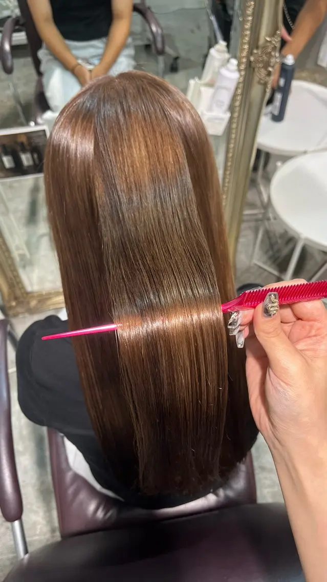 ロング カラー ヘアカラー トリートメント 🎀暖色カラー/ ハナ🎀のヘアスタイル