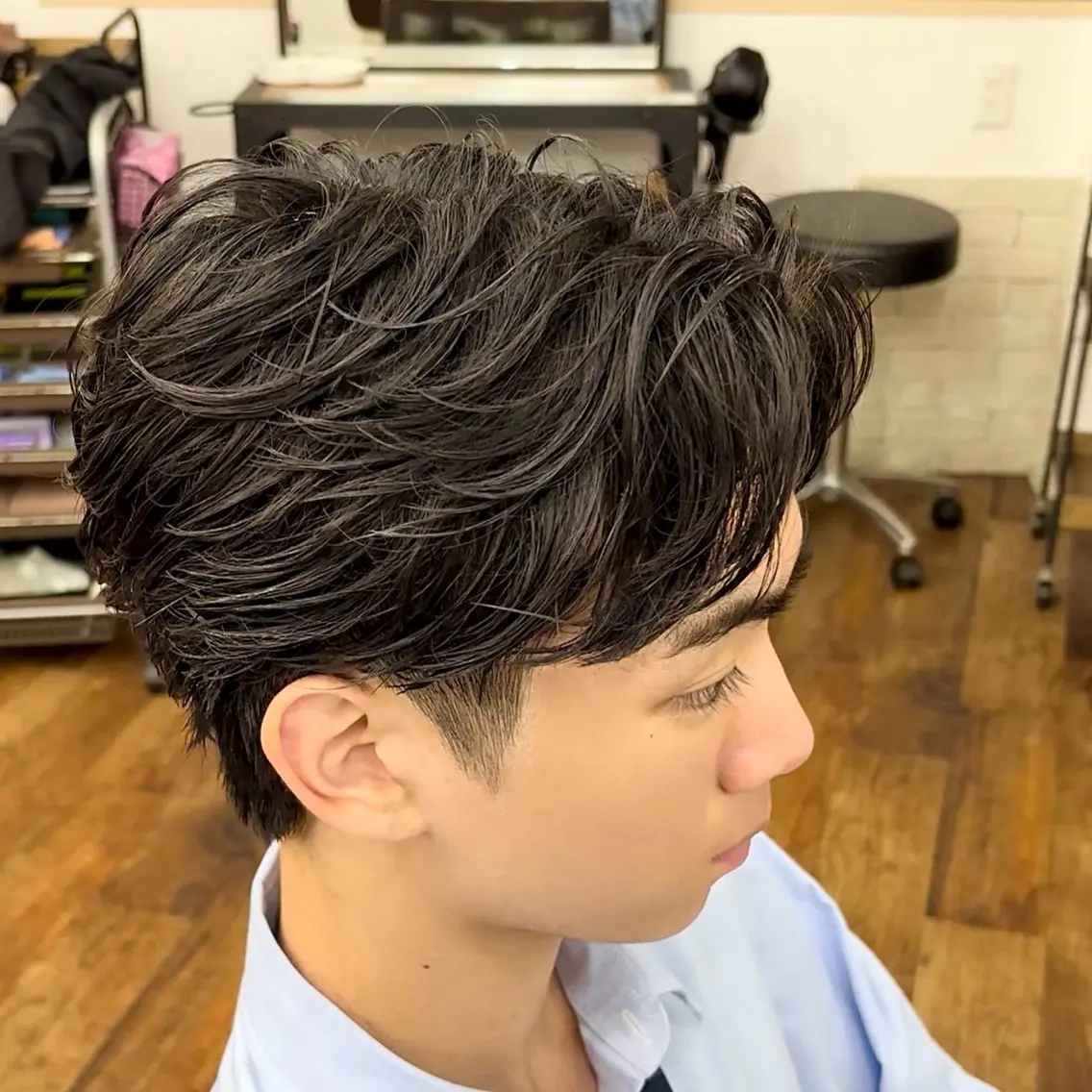 パーマ メンズ フェザーパーマ メンズパーマ カット パーマ Rikito .のヘアスタイル
