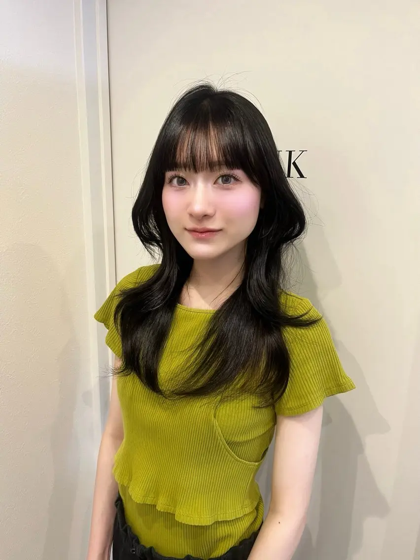 ロング カラー 黒髪 透明感カラー 透明感カラー/京都 烏丸/Himariのヘアスタイル