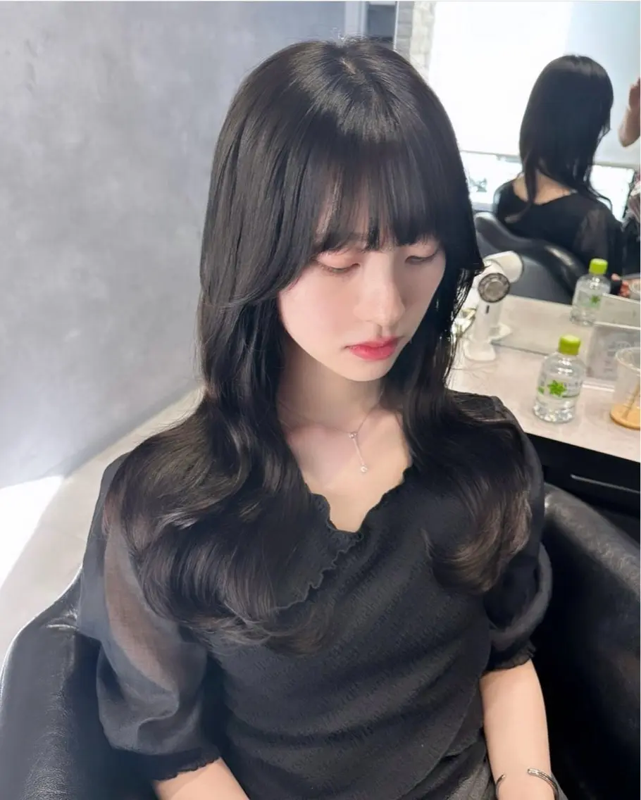 ロング プルエクステ エクステ 韓国風ヘア ロング エクステ Fi-Ne原宿店店長 プルエクNANAMIのヘアスタイル