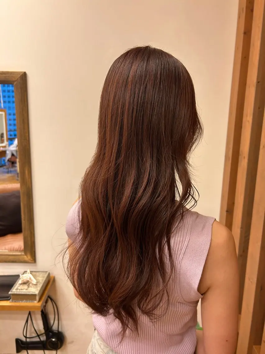 ロング カラー トリートメント ヘアカラー トリートメント aya/梅田/ カラーモデル募集のヘアスタイル