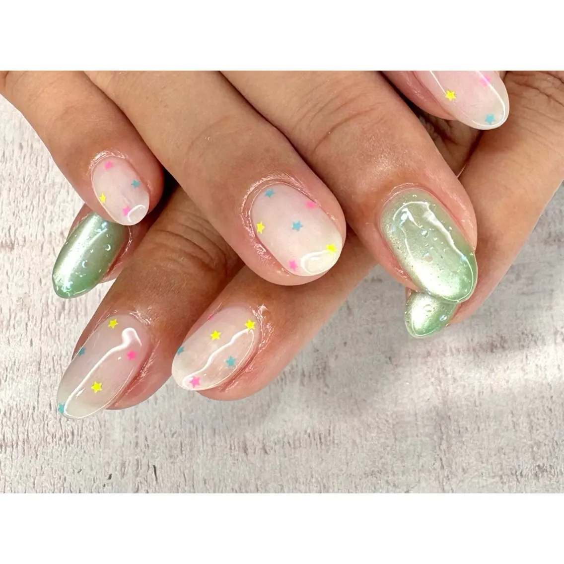 ネイル ハンドネイル 𖡼 yumenoのネイルデザイン