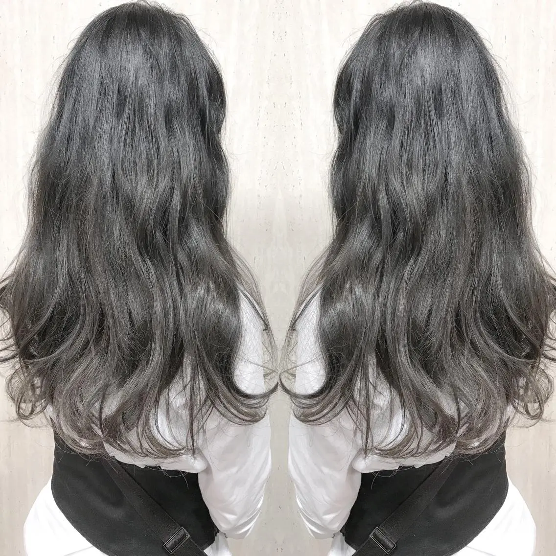 セミロング カラー グレージュ ハイトーンカラー ヘアカラー BOX mico.のヘアスタイル
