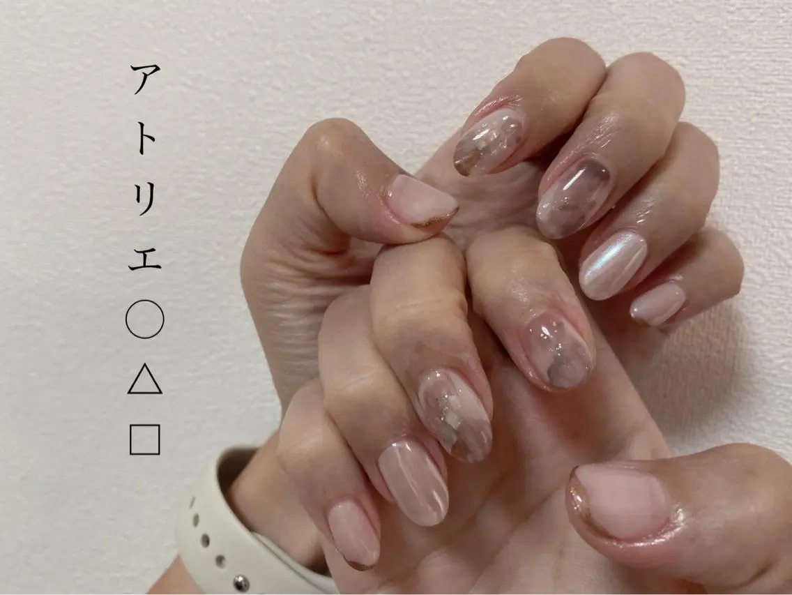 ネイル ニュアンスネイル ハンドネイル アトリエ ○△□のネイルデザイン