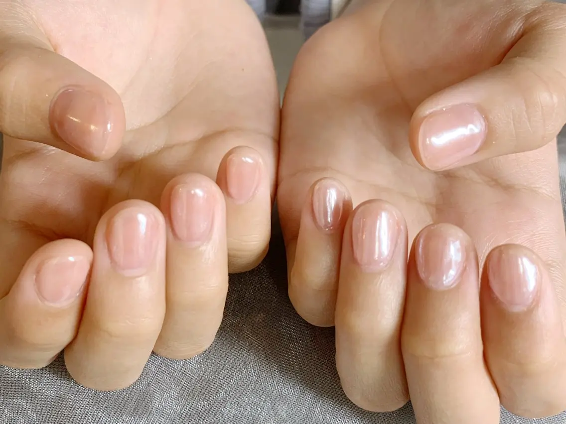 ネイル ミラーネイル オフィスネイル 春ネイル Mai Koネイルのネイルデザイン