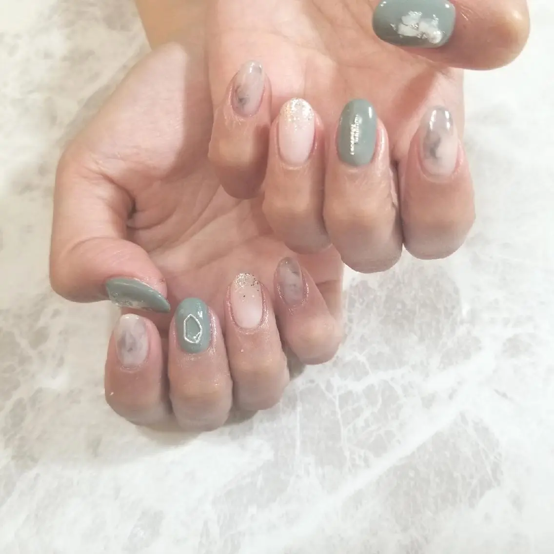 ネイル ニュアンスネイル ハンドネイル nijiiro🌈 サトウのネイルデザイン