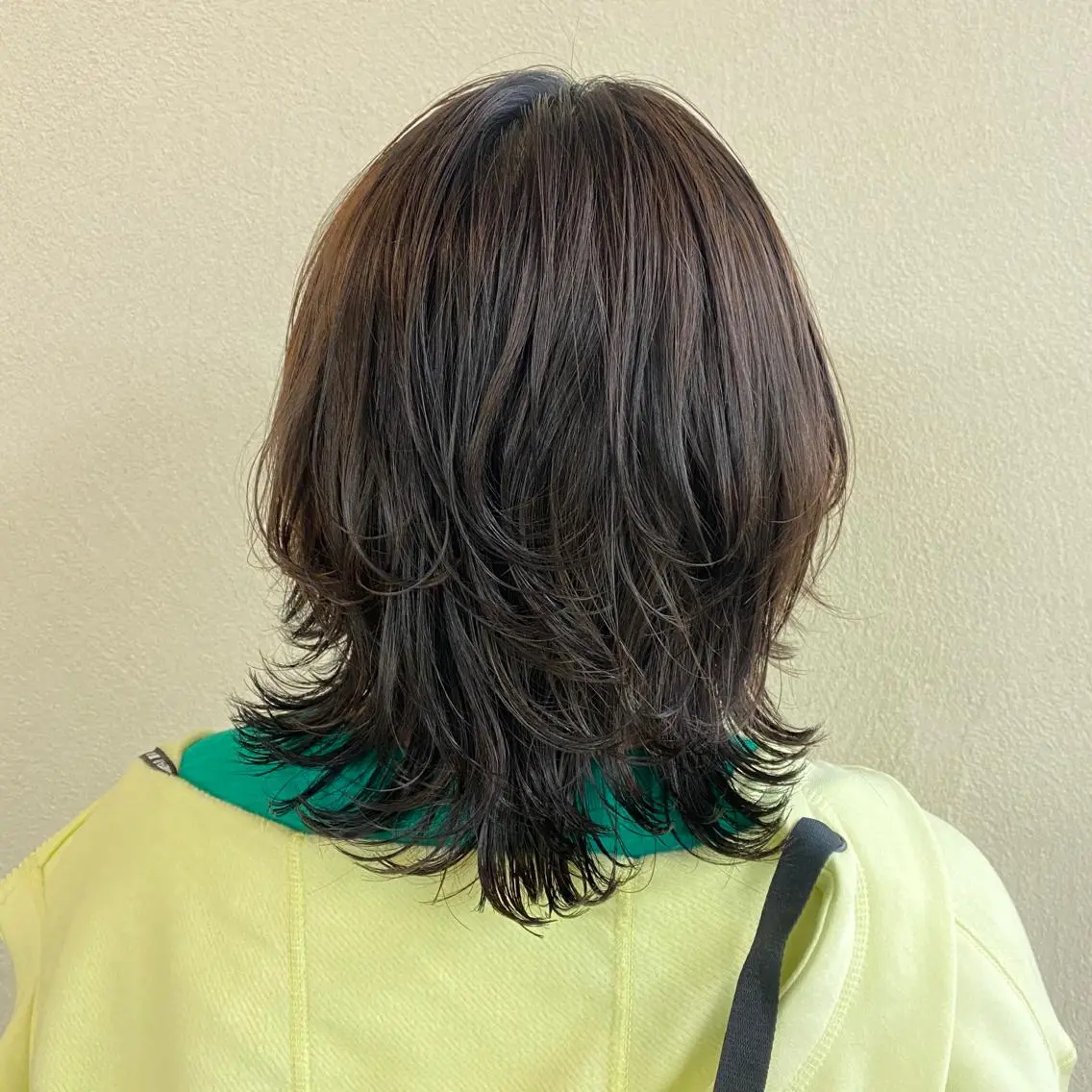 ミディアム ウルフカット クドウ タイキのヘアスタイル