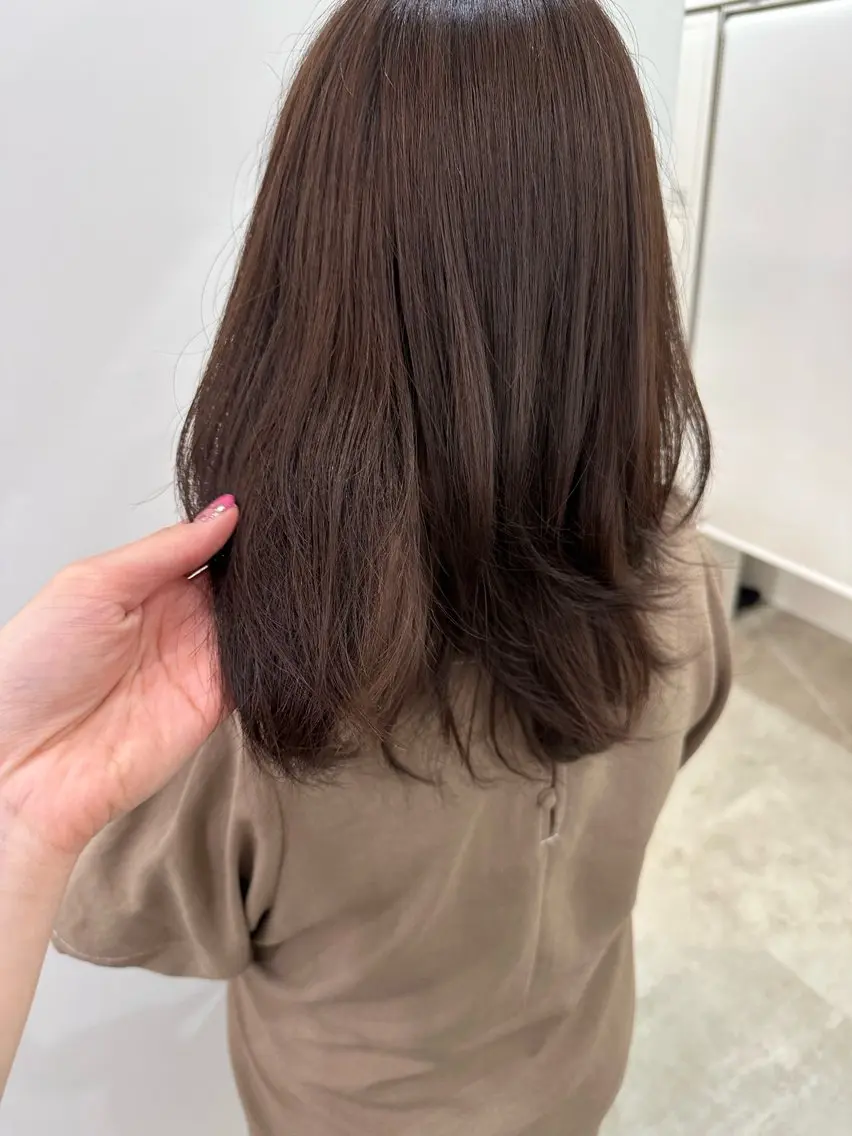 セミロング カラー カット ヘアカラー トリートメント レイヤー/ナチュラル 💐nao.のヘアスタイル
