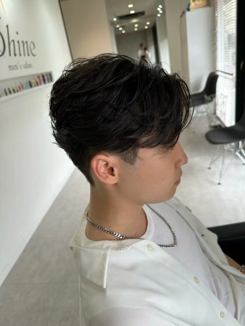 ショート パーマ メンズ フェザーパーマ メンズパーマ くせ毛 カット パーマ ユウ🪄 パーマ指名No1のヘアスタイル