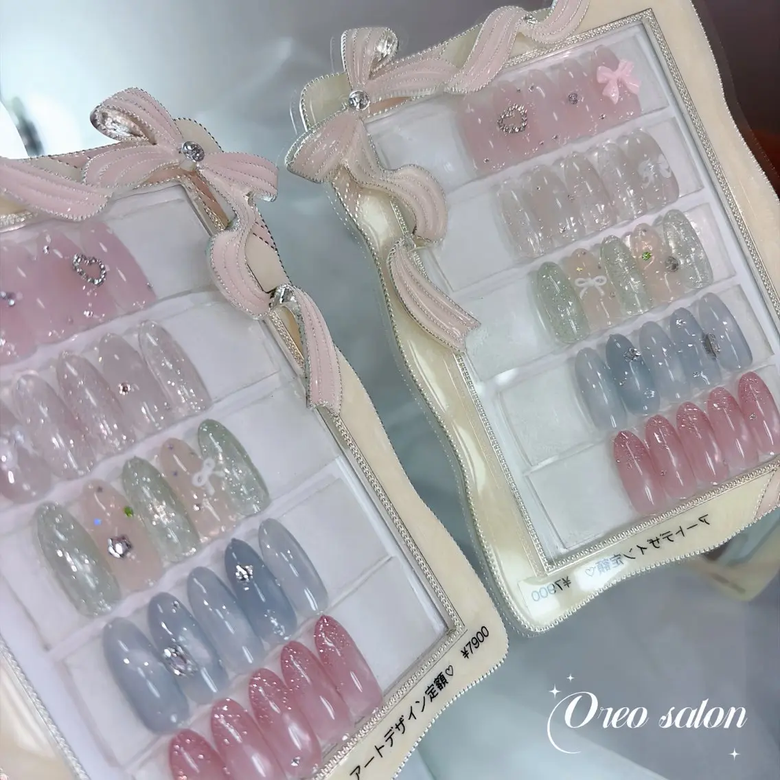 ネイル ガーリー マグネットネイル ワンホンネイル ハンドネイル oreo salon miyu 池袋のネイルデザイン