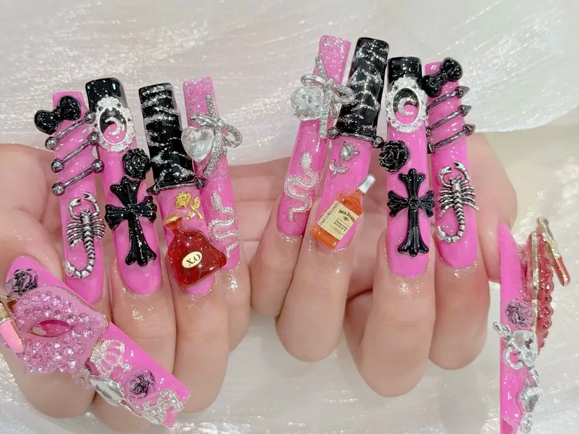 ネイル ジェルネイル 韓国ネイル ロングネイル 持ち込み パラジェル ハンドネイル ハンドケア Luci Nail Shinokuboのネイルデザイン