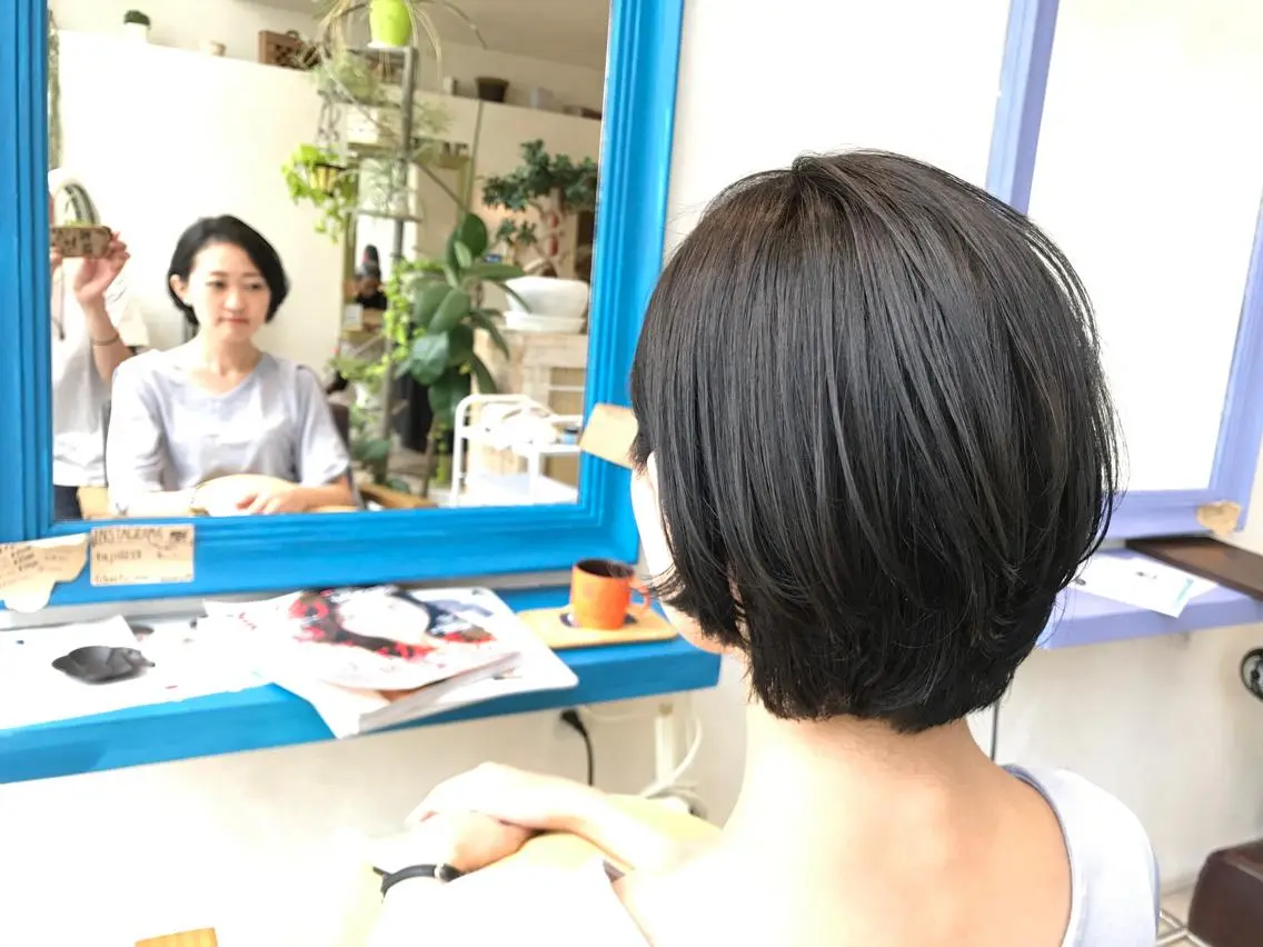 ショート カラー イルミナカラー ネイビーカラー メンズ指名多数!! 田島史也のヘアスタイル