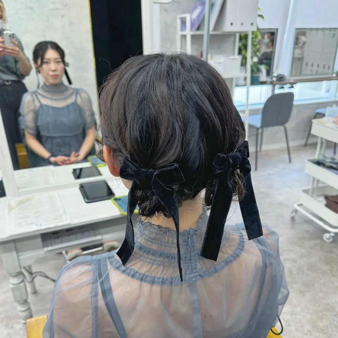 ミディアム ヘアアレンジ JUNSHIN🦋 ヘアセット／カラーのヘアスタイル