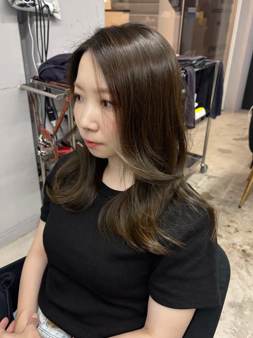 セミロング 透明感ｶﾗｰ🫧 rico💗空き🈶のヘアスタイル