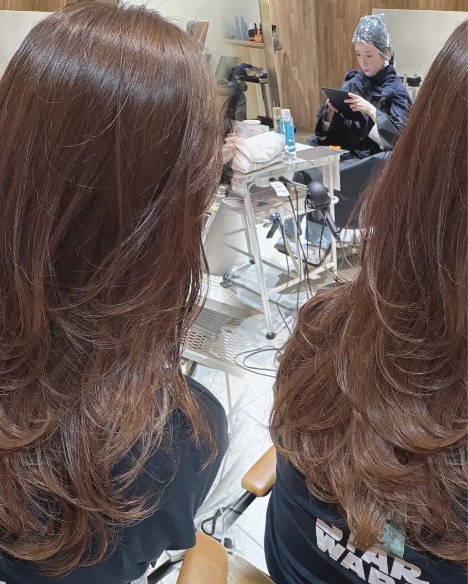 🫧ステップトリートメントでお得🎀似合わせカット➕透明感カラー🤍➕トリートメント🎀お持ち帰りトリートメント付き💫の写真