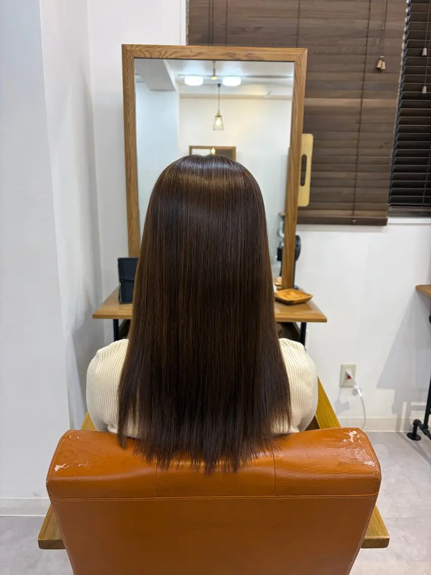 ロング カット ヘアカラー lore 中村かれんのヘアスタイル