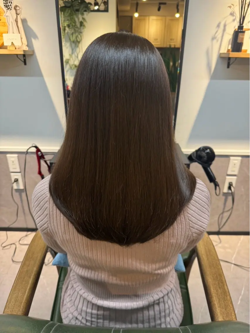 セミロング 縮毛矯正 トリートメント LOuNICA/銀座 RYUNOSUKEのヘアスタイル