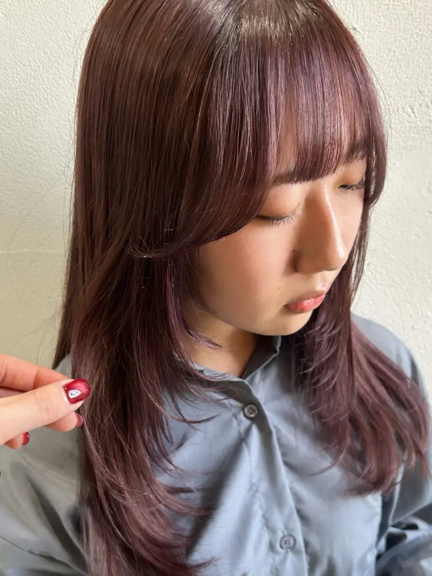 セミロング カット ヘアカラー トリートメント 剣持友希/ifh iizuka/高崎のヘアスタイル