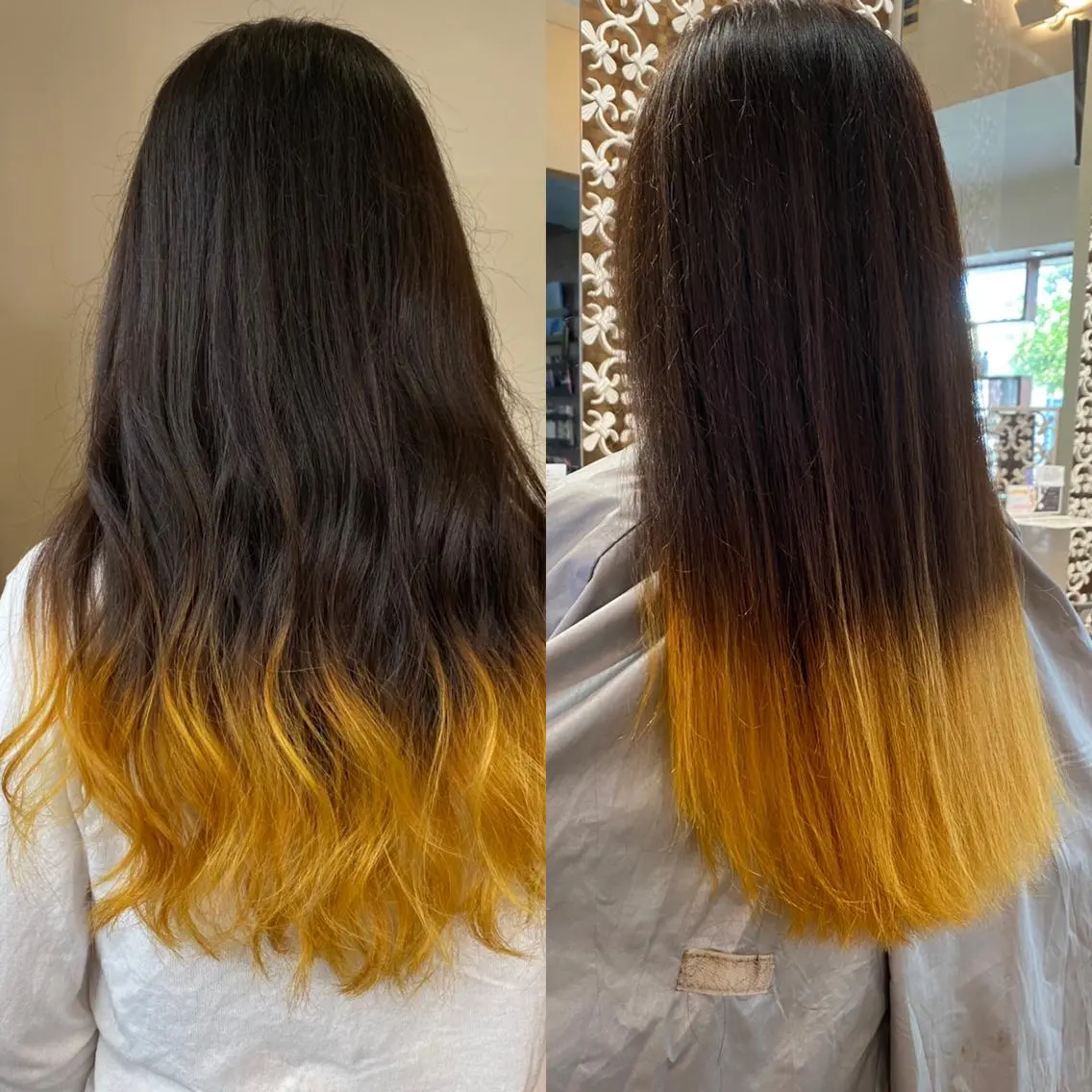 セミロング カラー イエローカラー ヘアカラー 梅田中崎町髪質改善 /オキヒロト/エコルのヘアスタイル