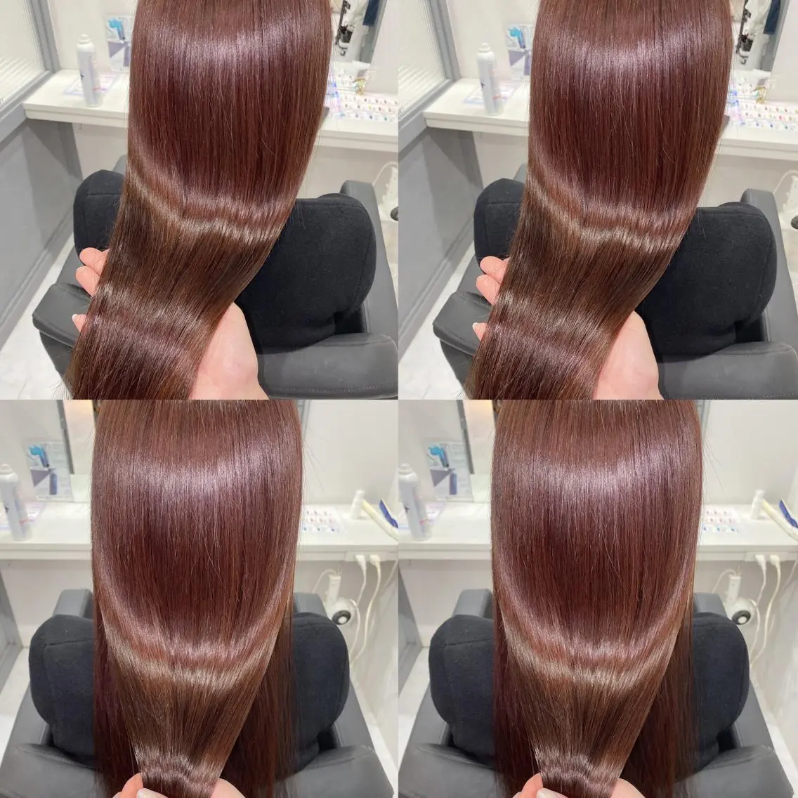 セミロング カラー カット ヘアカラー トリートメント 髪質改善×矯正🫧 韓国ヘアasamiのヘアスタイル