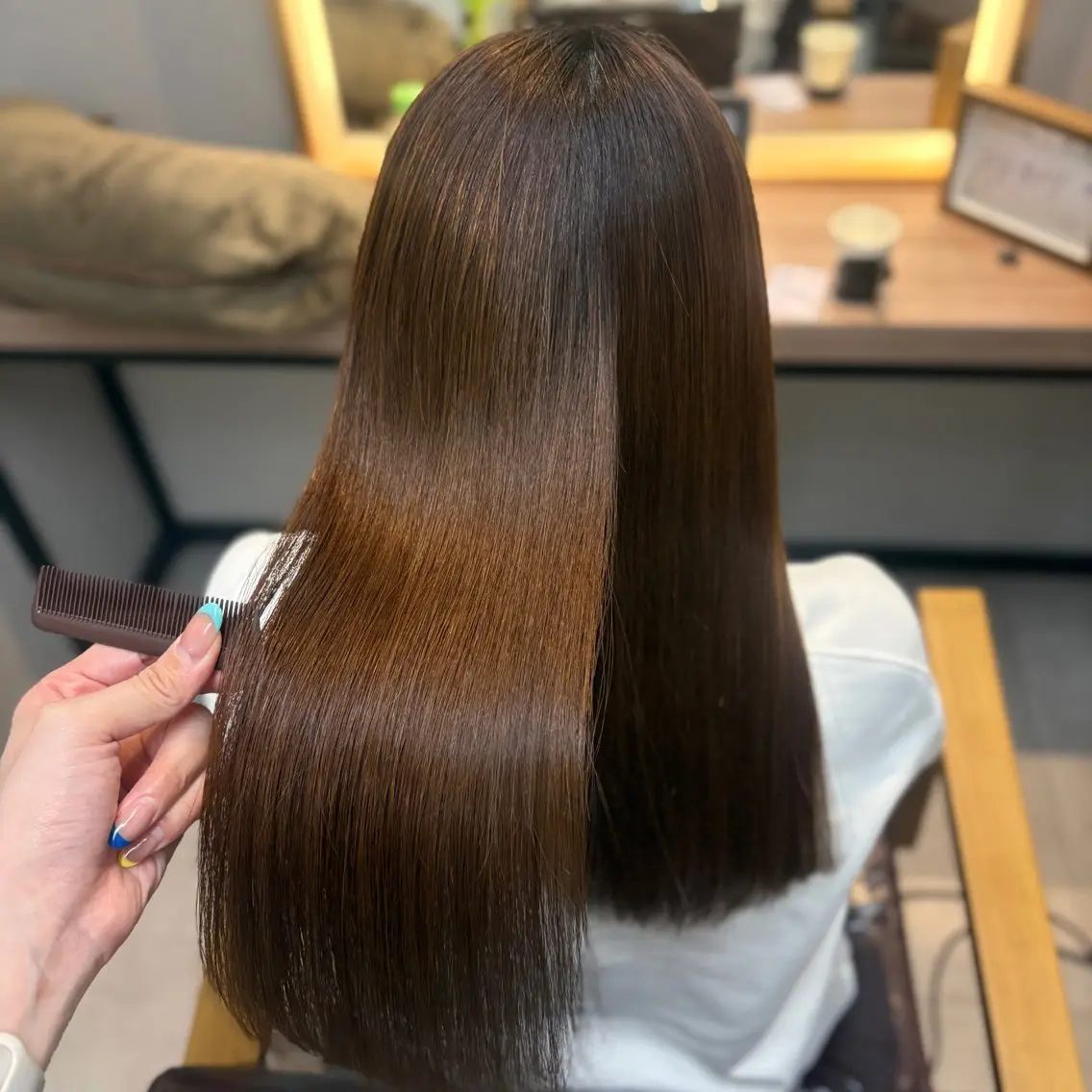 ロング カラー カット ヘアカラー 縮毛矯正 髪質改善/縮毛矯正 💜COCORO💜のヘアスタイル
