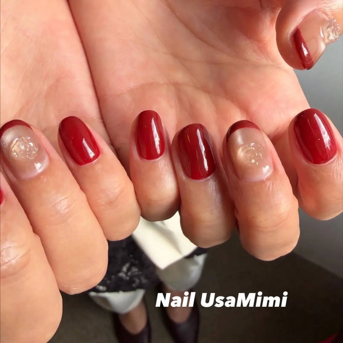 ショート ハンドネイル 本町Nail Usa Mimi  SAKIのネイルデザイン