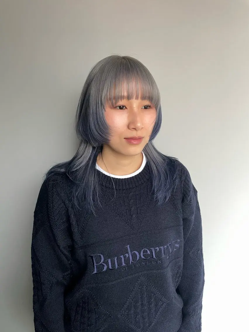 ミディアム カット ヘアカラー トリートメント 佐伯 和佳のヘアスタイル