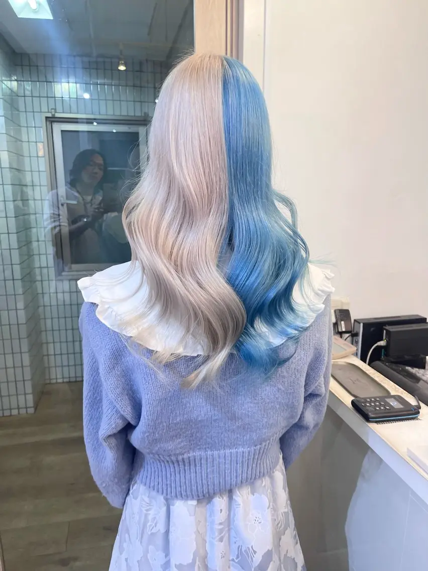 セミロング 水原　悠吾 ELISS　ブリーチのヘアスタイル