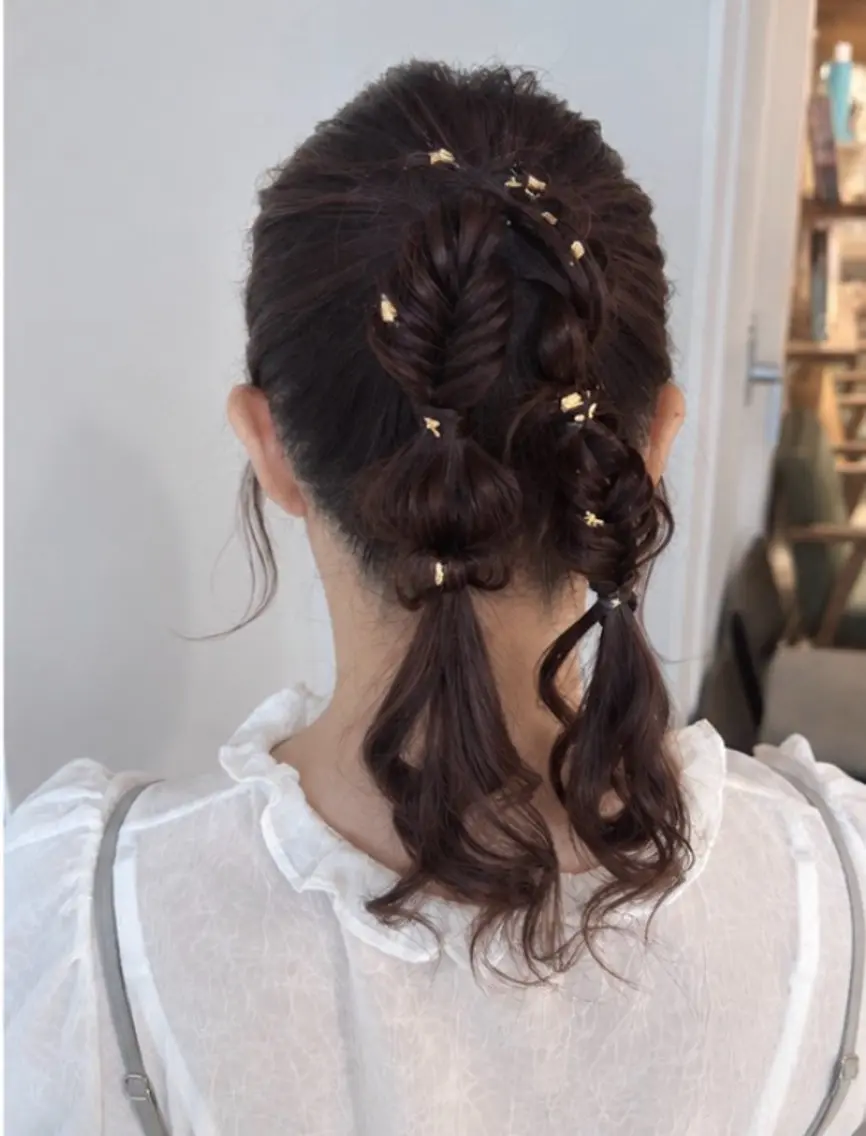 ミディアム ヘアアレンジ ヘアセット 表参道/アレンジ💐 /艶カラー/kahoのヘアスタイル