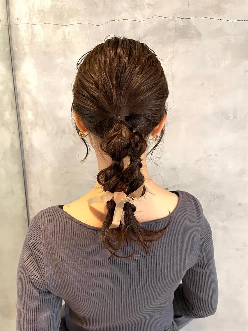 ミディアム ヘアセット ヘアセット/透明感 カラー/MIHO♡のヘアスタイル