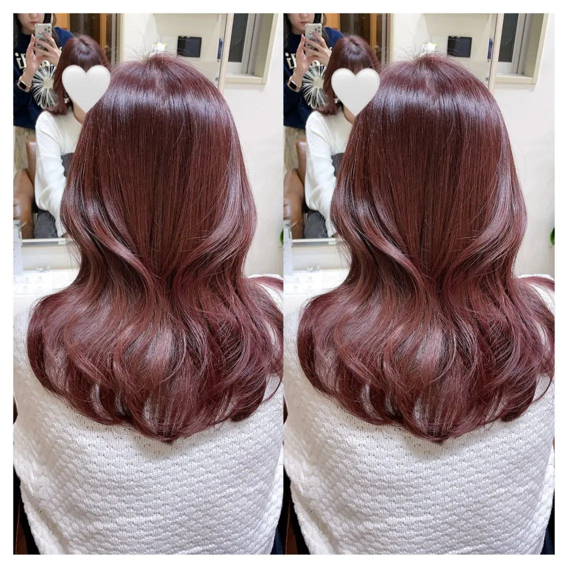 ₊˚ʚ🎀୧﹕カット+ブリーチなしWカラー+リンケージTRの写真