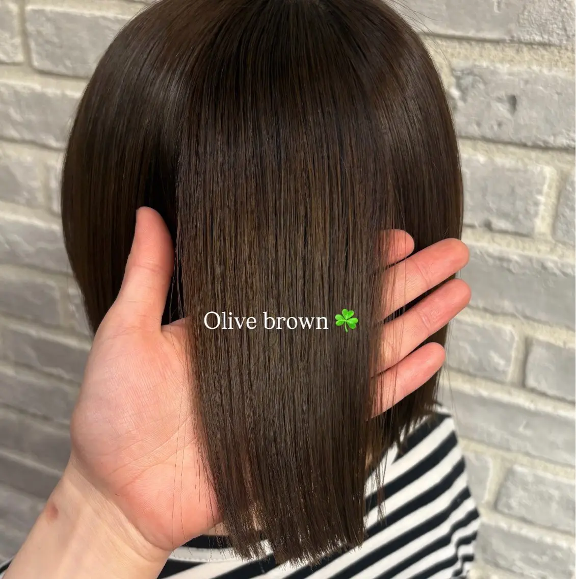 【💚赤み消し透明感カラー】オリーブ系カラー+艶トリートメントの写真