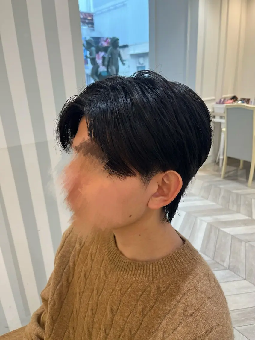 ショート メンズ センターパート カット レイヤー/透明感 カラー💙koukiのヘアスタイル