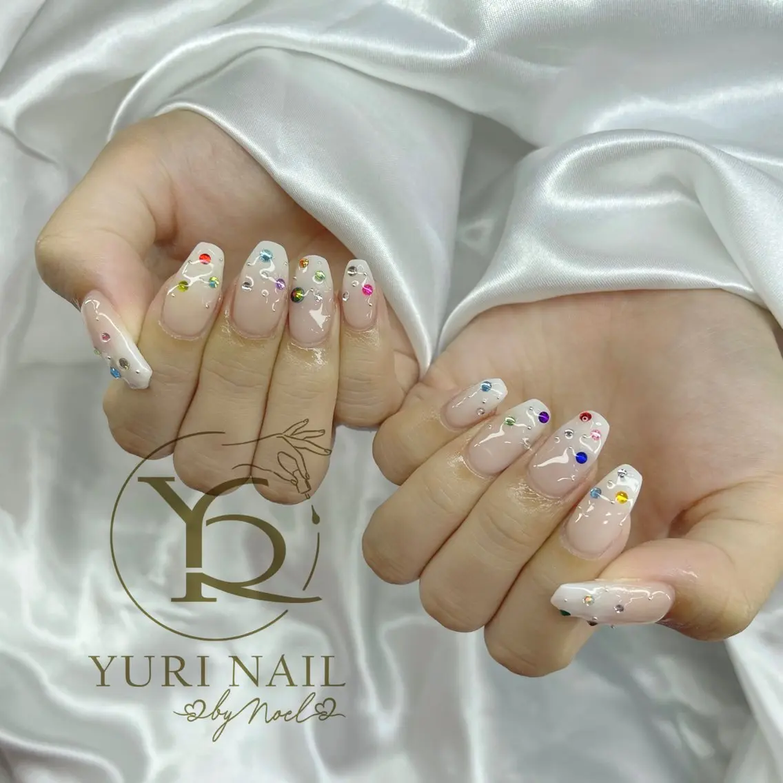 ネイル チークネイル フットネイル フレンチネイル グラデーション キラキラネイル ハンドネイル フットネイル ハンドケア YURI Nail Funabashiのネイルデザイン