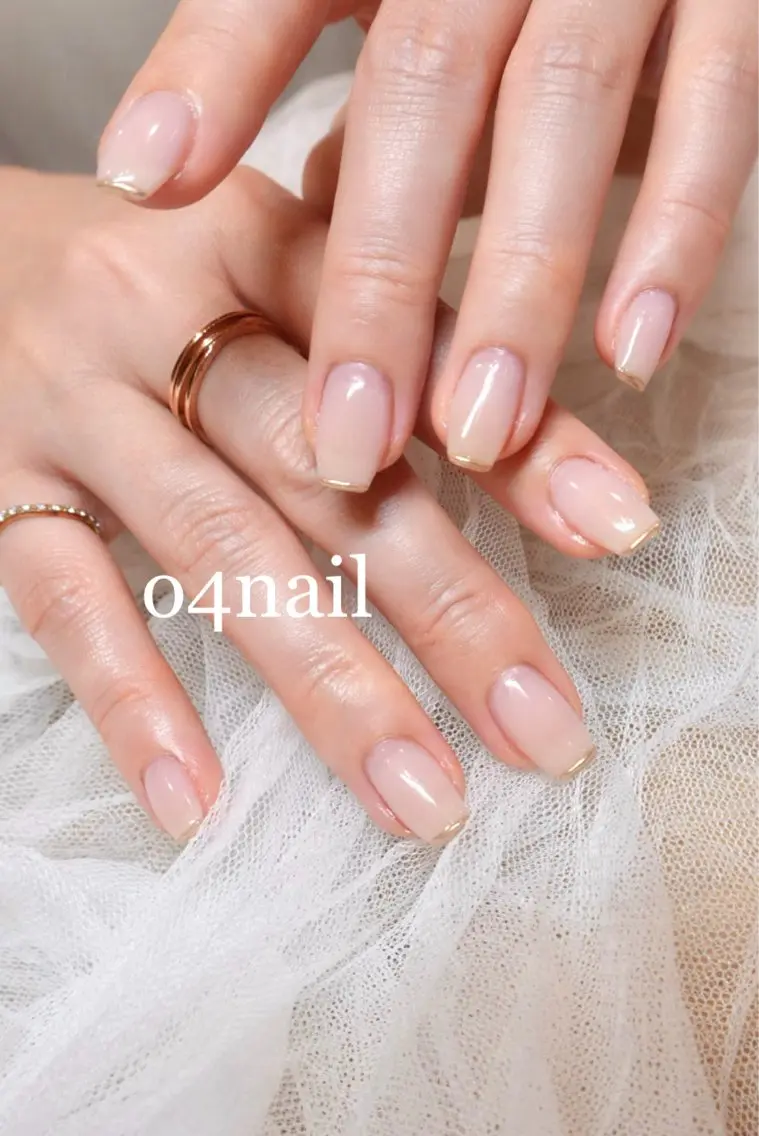 ネイル フレンチネイル ミラーネイル オフィスネイル ハンドネイル o4nail___ ARISAのネイルデザイン