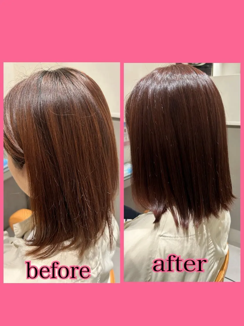 ミディアム カラー 大久保 陽子のヘアスタイル