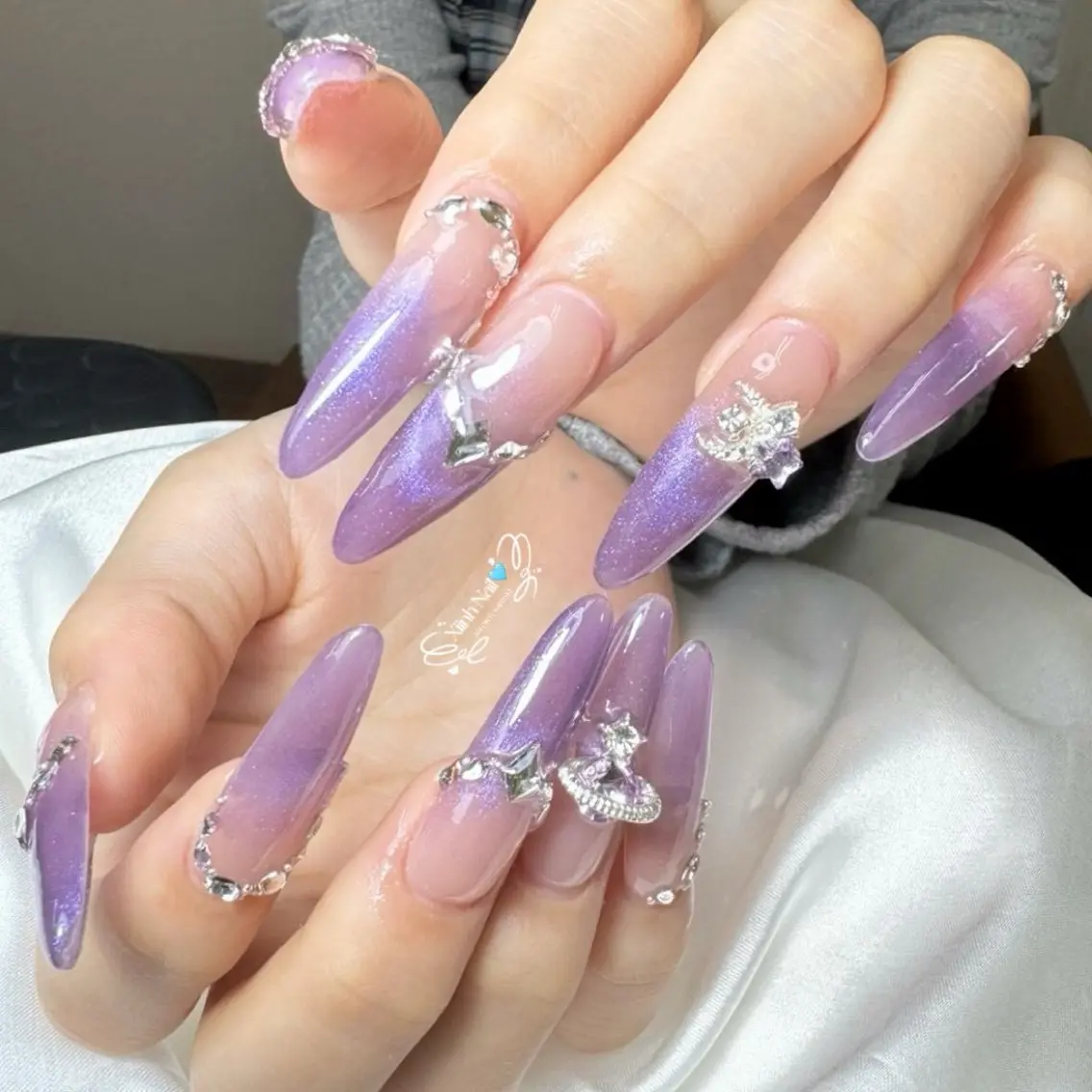 ネイル チークネイル 桜ネイル 長さ出し フットネイル ジェルネイル ハンドネイル XIINH NAIL SALONのネイルデザイン