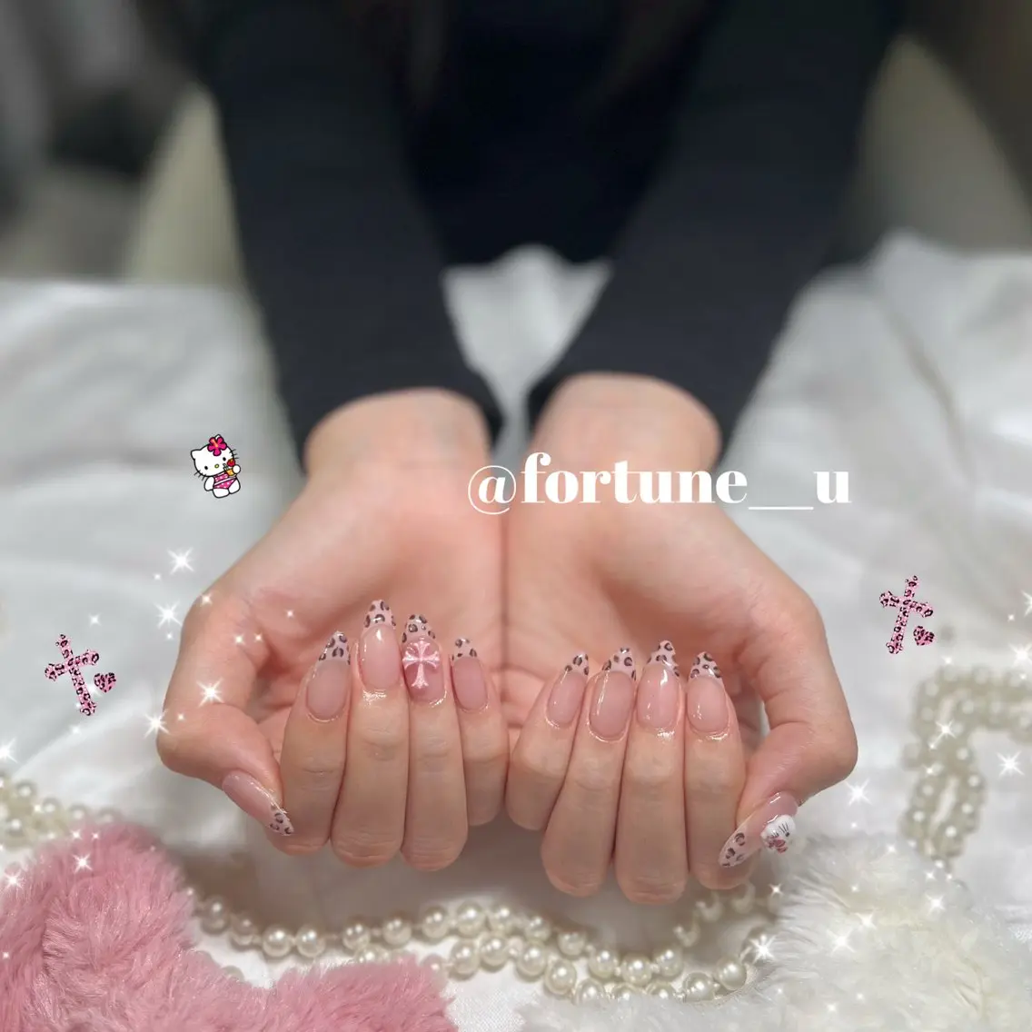 ネイル ガーリー 韓国ネイル 持ち込み ワンホンネイル ハンドネイル 💜✩.* Yuuna💜のネイルデザイン