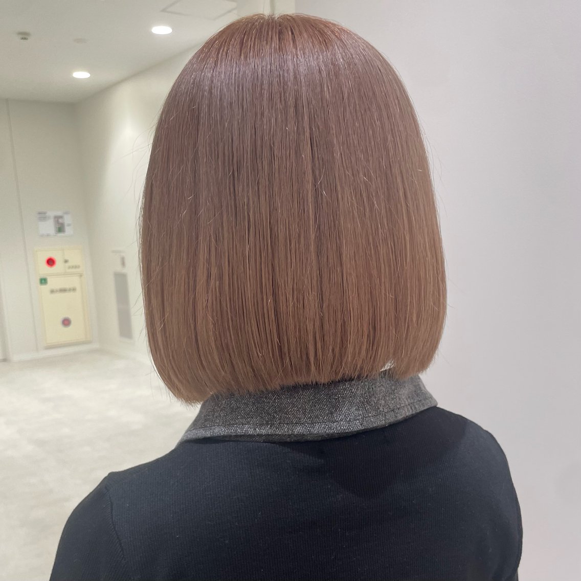 ショート カラー ベージュカラー ブリーチ ミルクティーベージュ ヘアカラー 🎟ブリーチなし/艶 /暖色🎀くるみのヘアスタイル