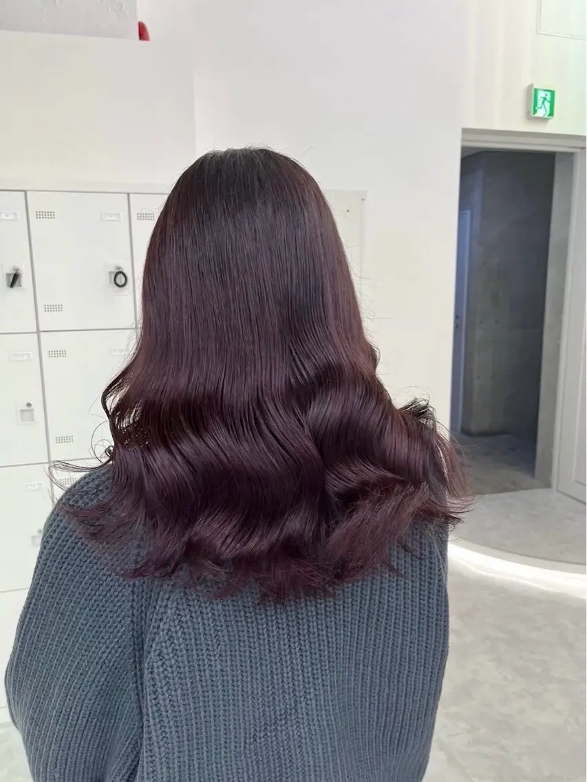 ロング ピンクラベンダー 大人上品ベージュ 🎀HARUNAのヘアスタイル