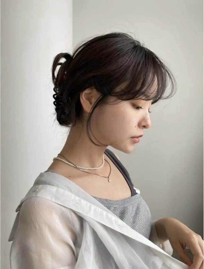 ロング カラー 透明感カラー 透明感カラー/顔周り レイヤー/髪質改善のヘアスタイル